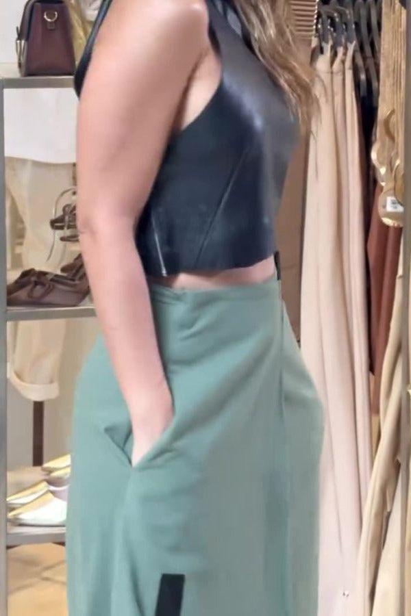 Halterneck Short Top Skirt Set