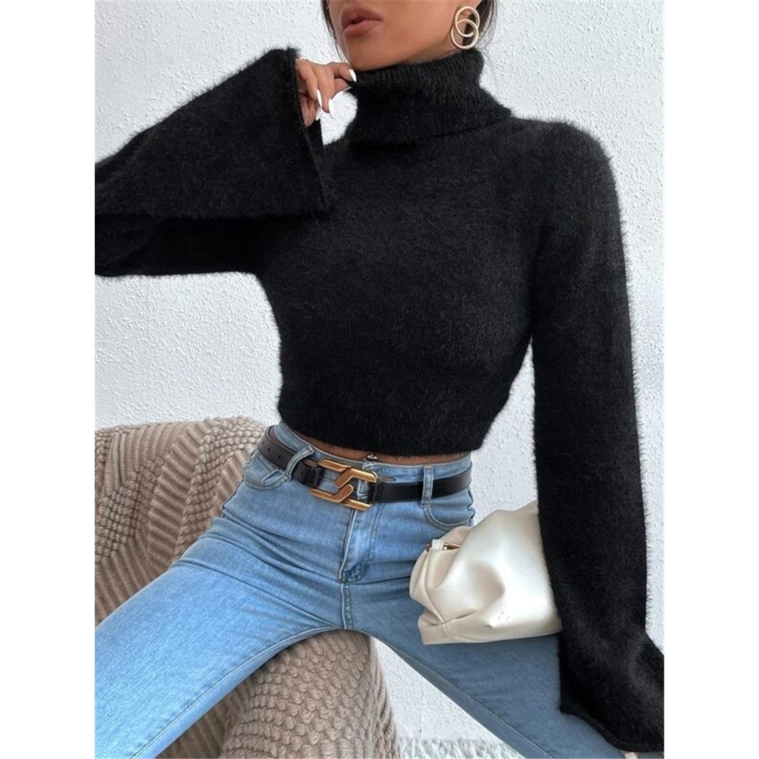 High Collar Short Sweater