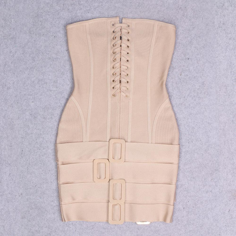 American tube top strap hip bandage dress