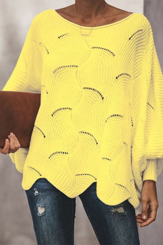 Hollow Crochet Loose Knitted Sweater