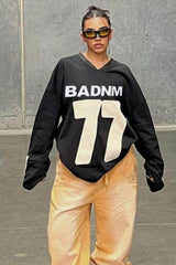 Casual Oversized Jersey Pullover Sweater