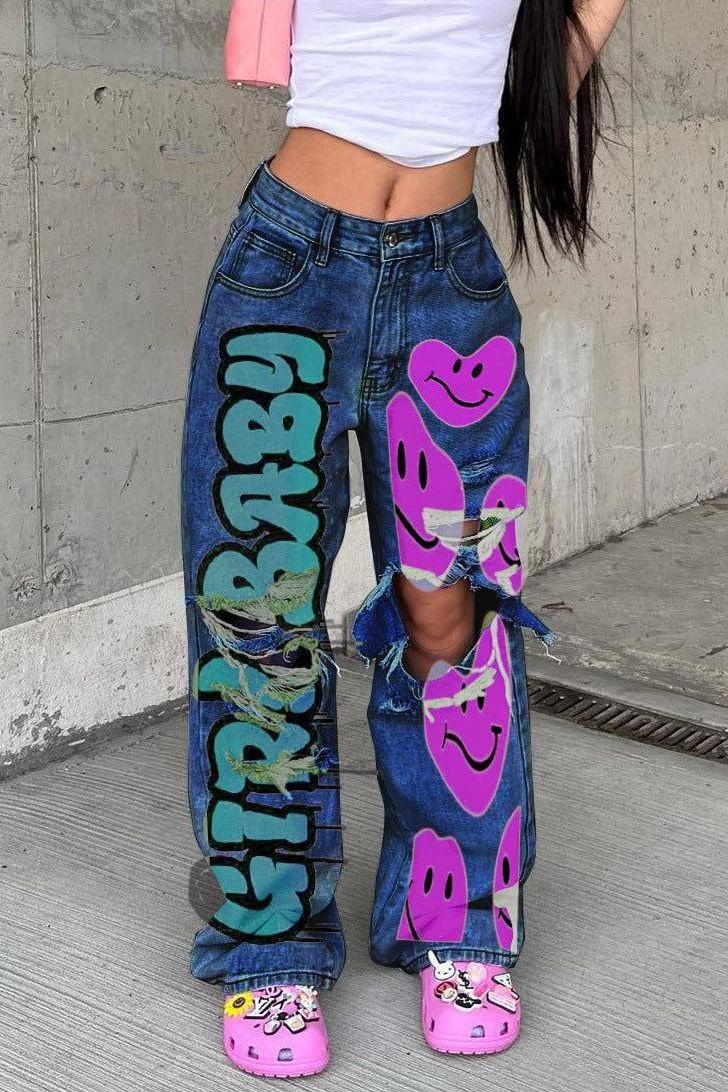 Denim Smilie Hoco Pants