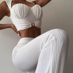 High Waist Hip-wrapped Casual Suit