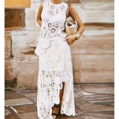 White Embroidered 2 piece Set