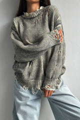 Loose Casual Hollow Knitted Sweater Outerwear