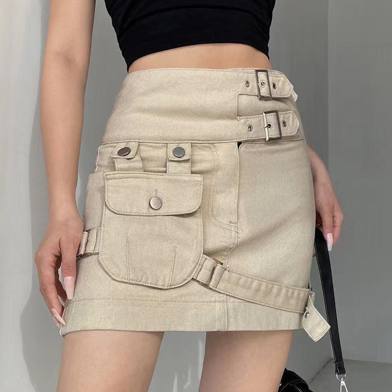 American pocket tooling denim skirt