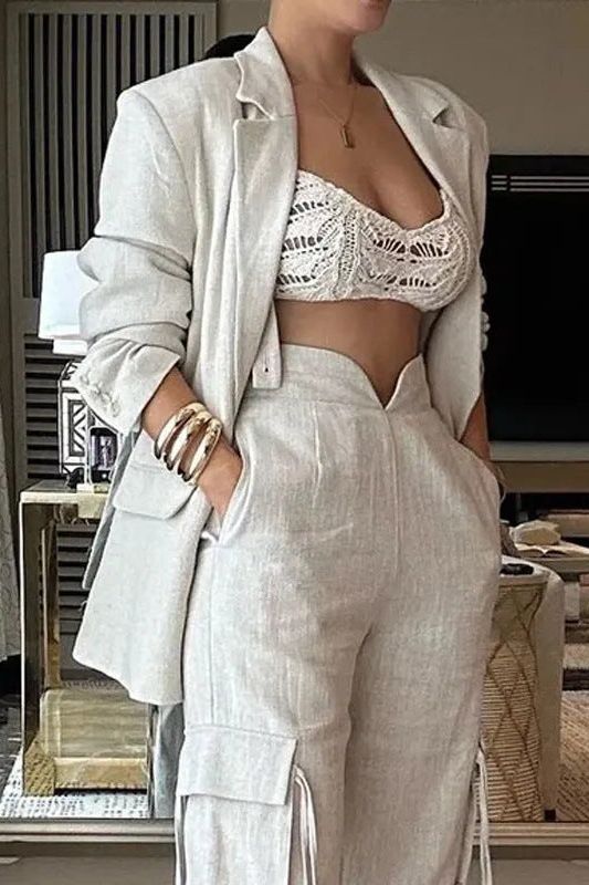 Street cargo pants Suit