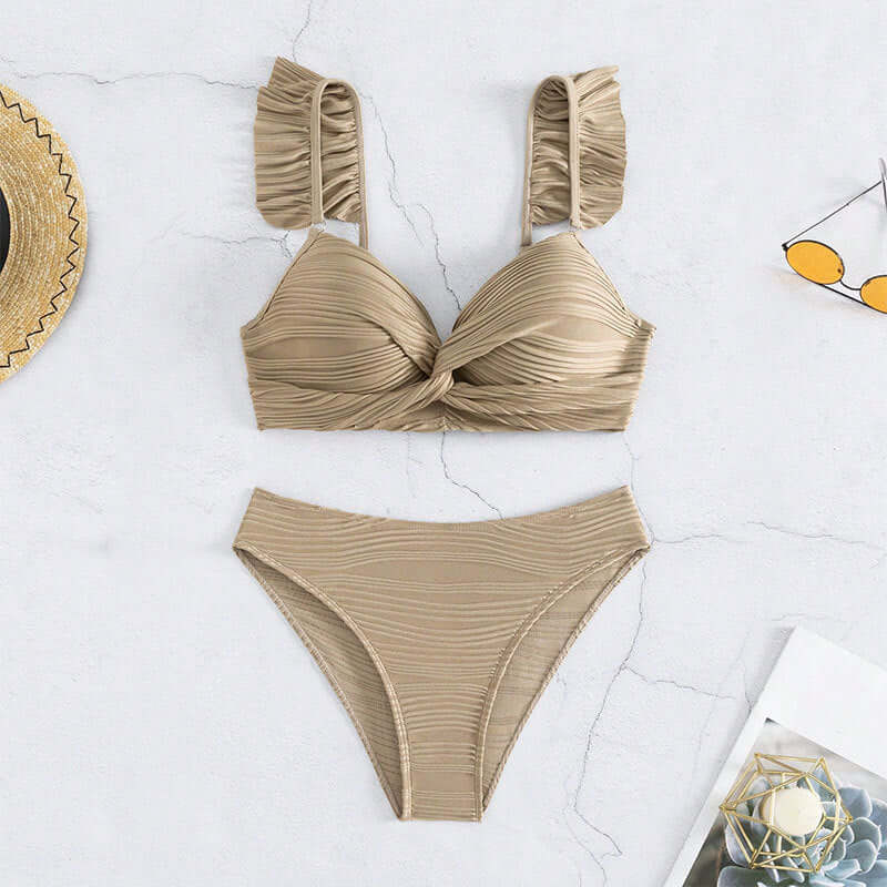 High Waist Triangle Split bikini