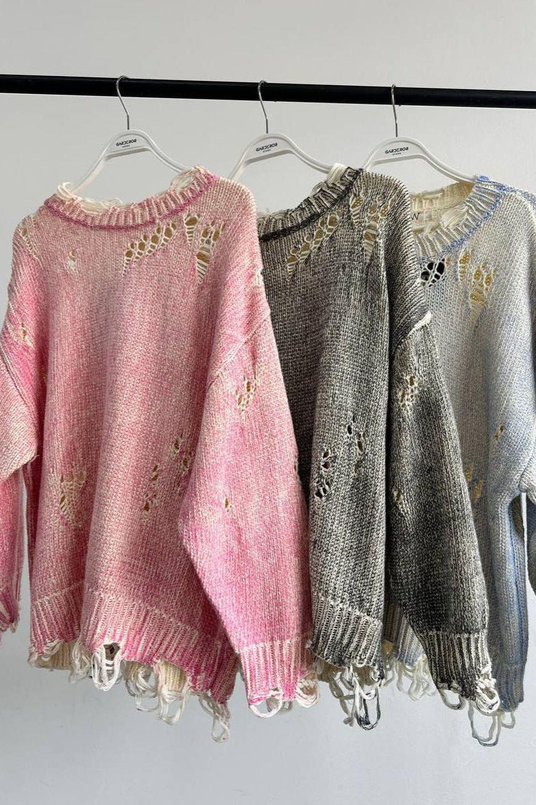 Loose Casual Hollow Knitted Sweater Outerwear