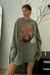 Loose Long-sleeved Pullover Sweatshirt