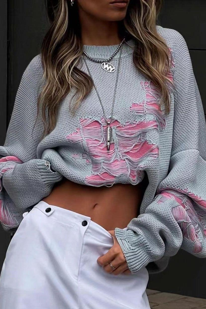 Street style tassel design sweatershirt