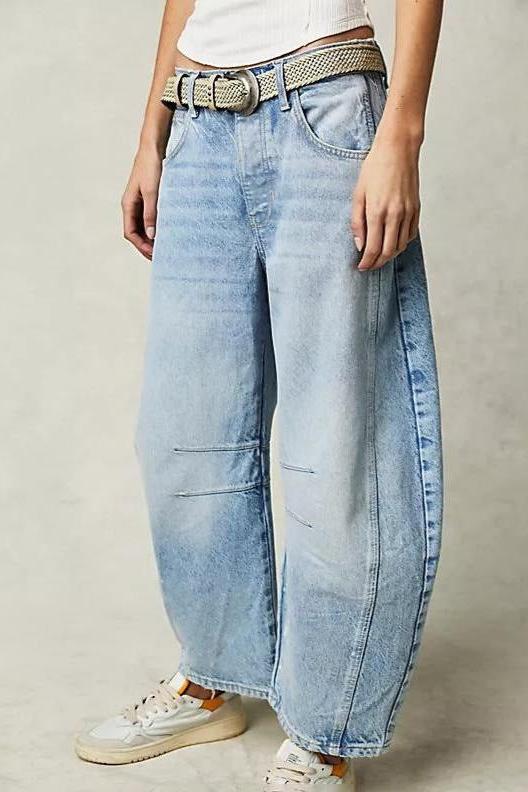 Low Waist Wide-leg Loose Jeans