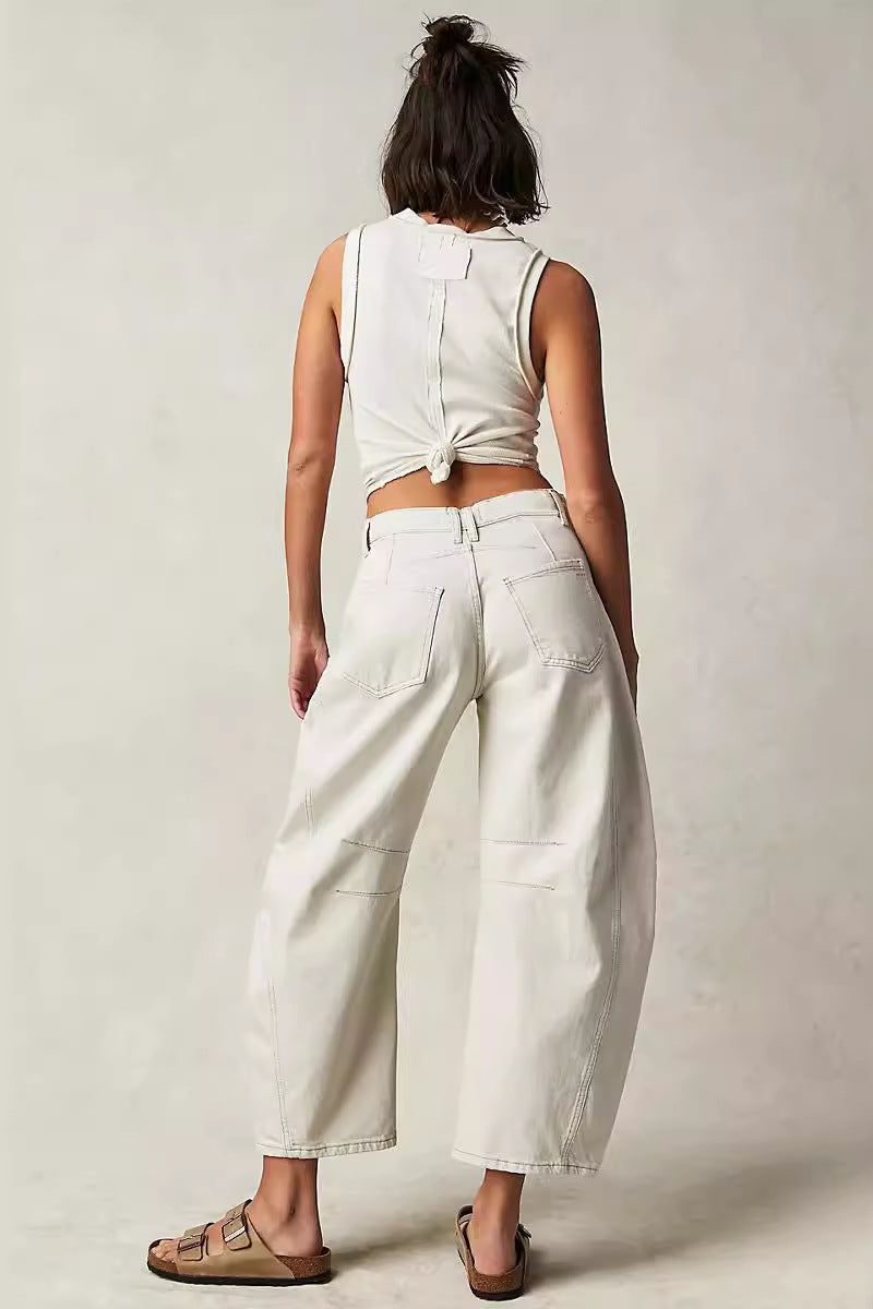 Low Waist Wide-leg Loose Jeans