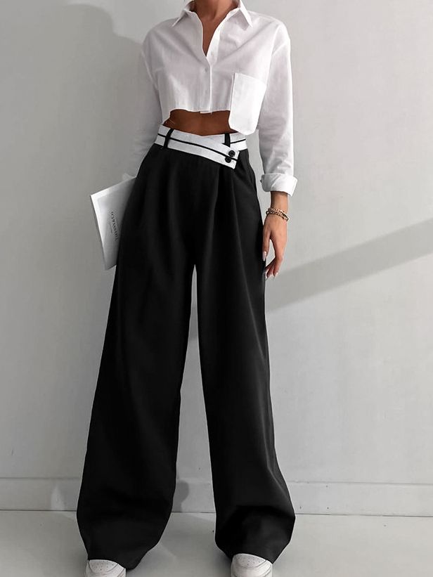 Casual drape mopping pants