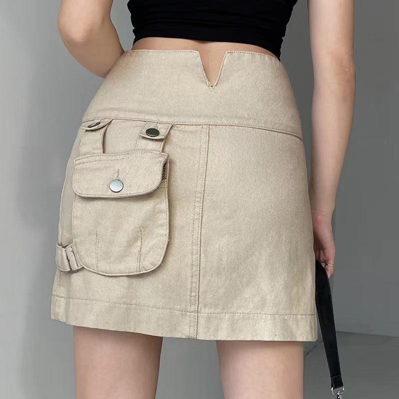 American pocket tooling denim skirt