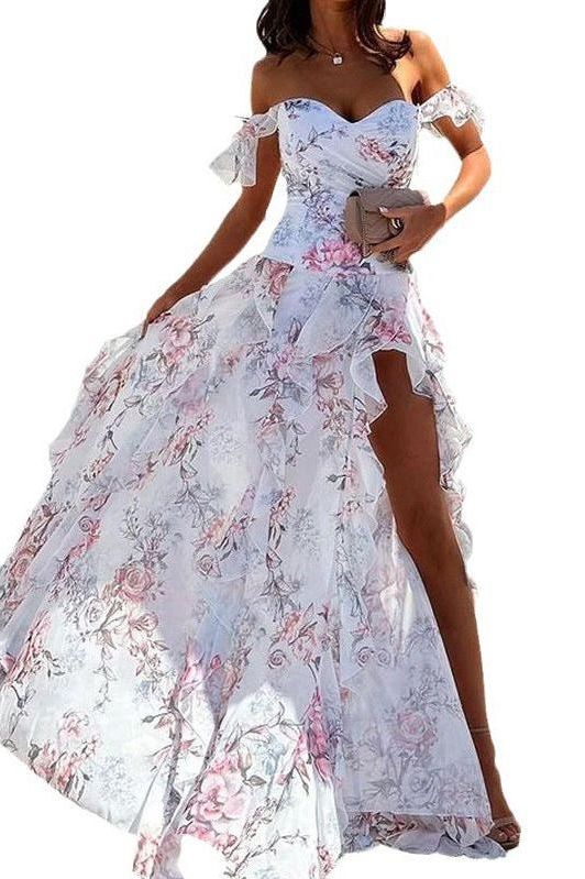 Loose long floral dress