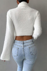 High Collar Short Sweater
