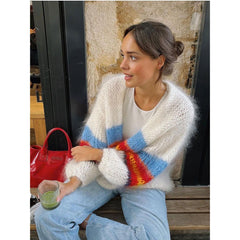 Striped Long-sleeved Casual Loose Sweater