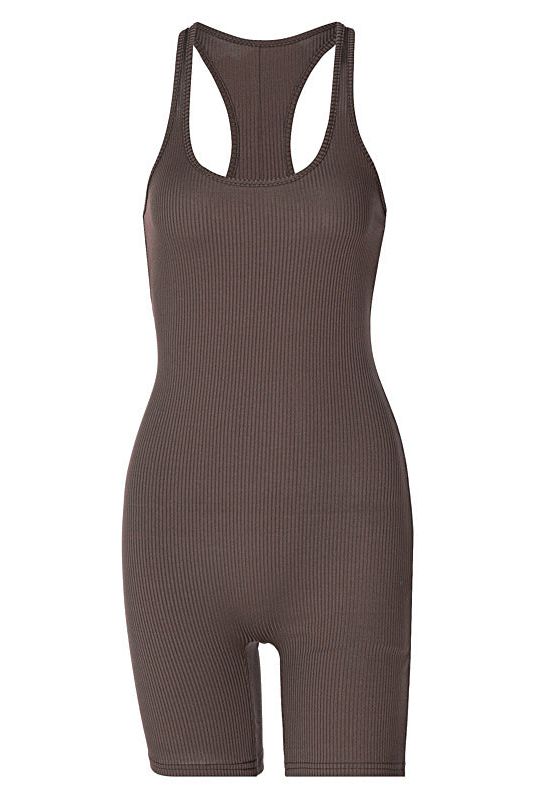 High-Waist Knitted Yoga Jumpsuit