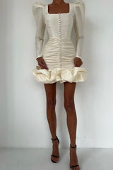 American retro temperament bud dress