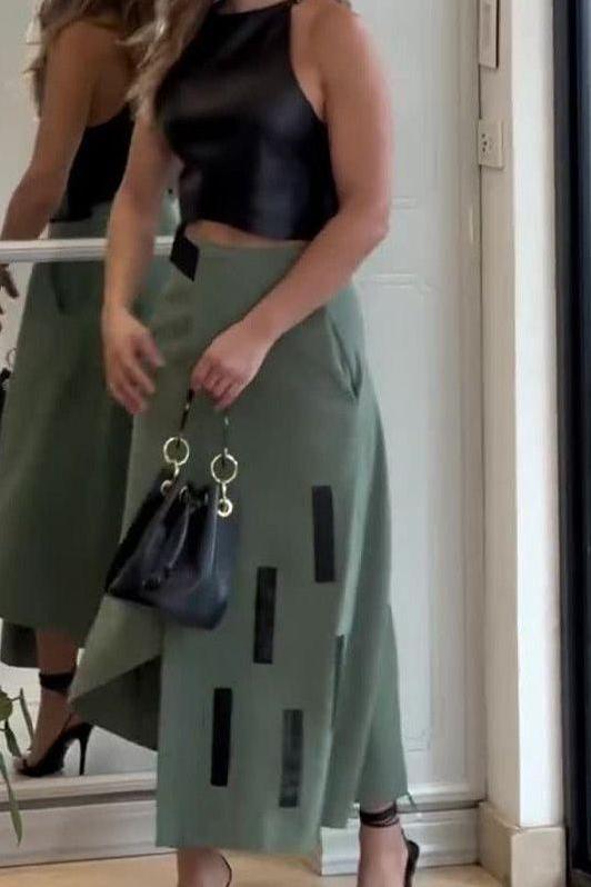 Halterneck Short Top Skirt Set