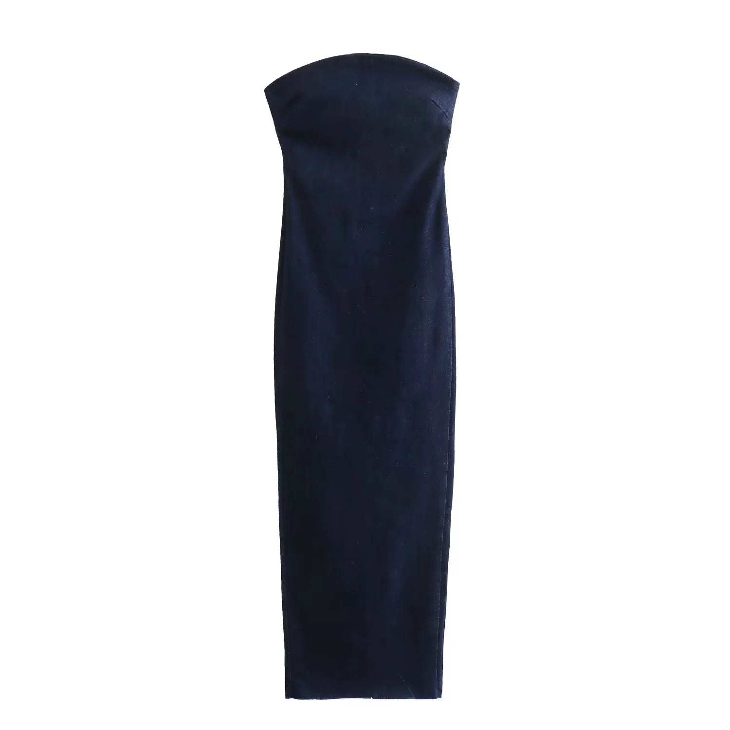 Strapless Sleeveless Denim Dress