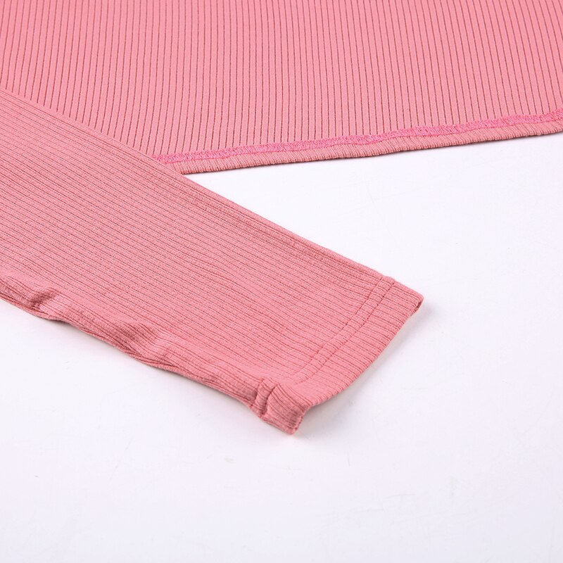 Pink Cropped Smock Top+Camis Tow Piece Set