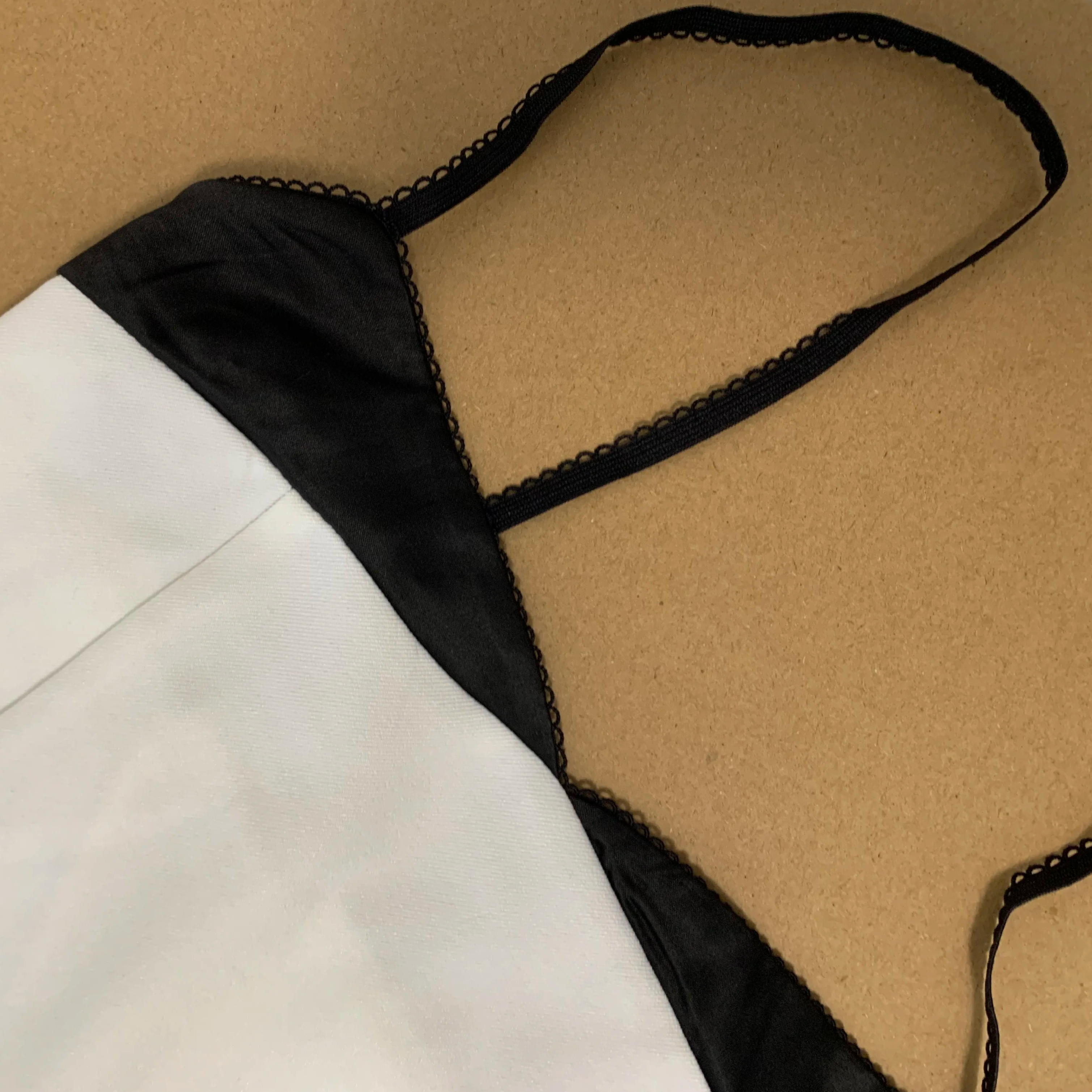 White And Black Two-Tone Top