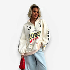 Loose Mid-length Pullover Sweatshirt