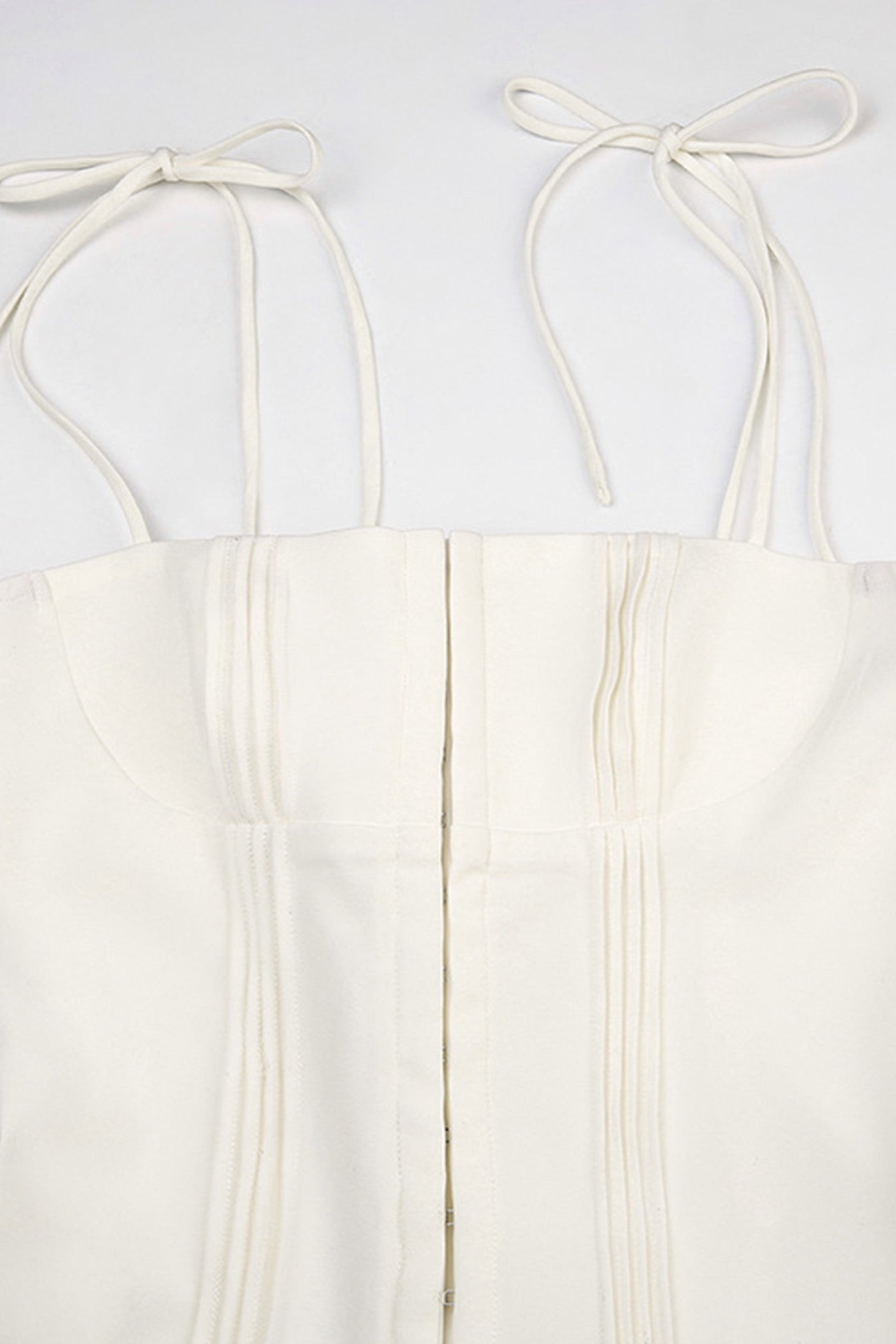 Tie-straps Corset Pleated Cami Dress