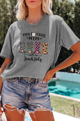 Various Print Rabbit Graphic T-shirt