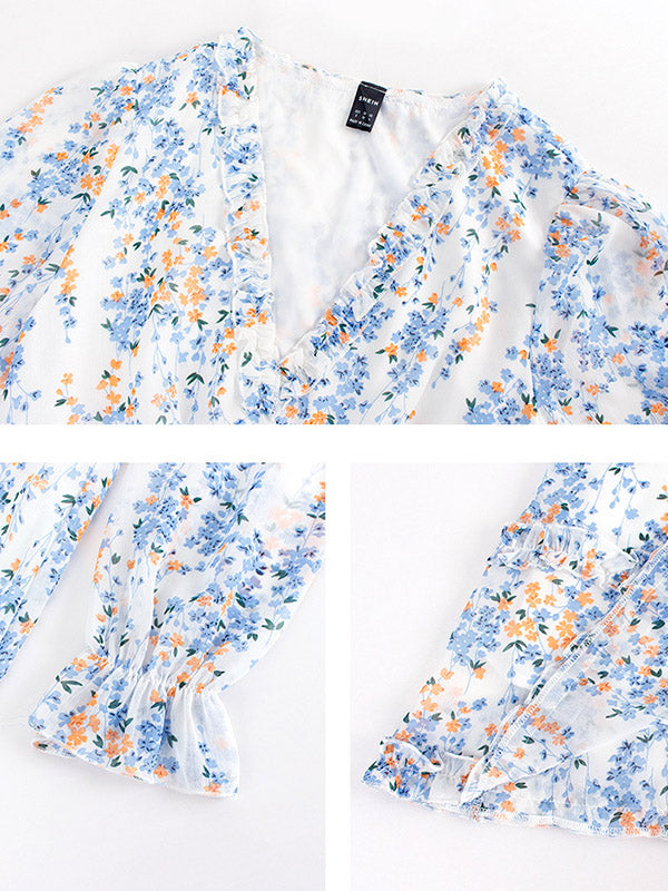 Bohemia A-Line Printing V-Neck Dress
