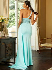 Evening Wrap Backless Patchwork Dress