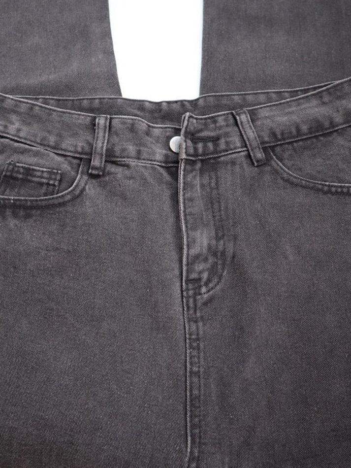Mid Waist Loose Fit Jeans