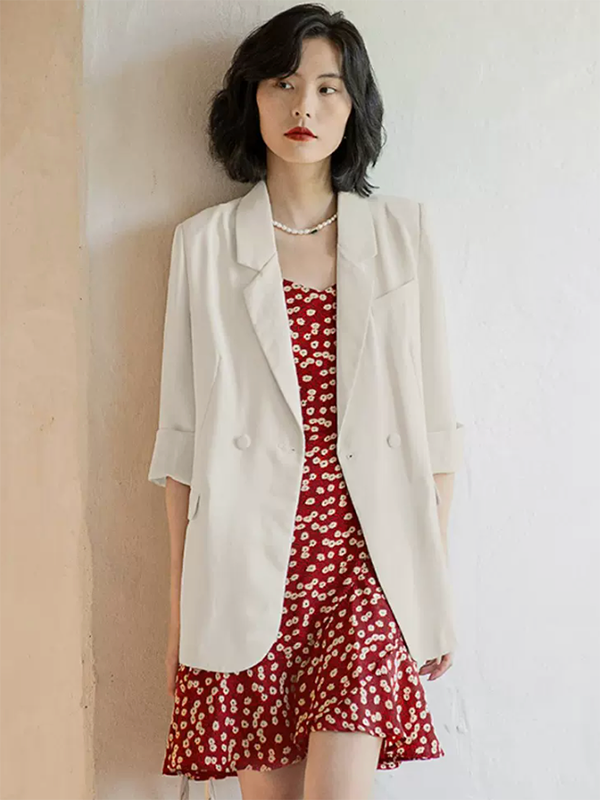 Vacation Sleeveless Floral Printed V-Neck Dress