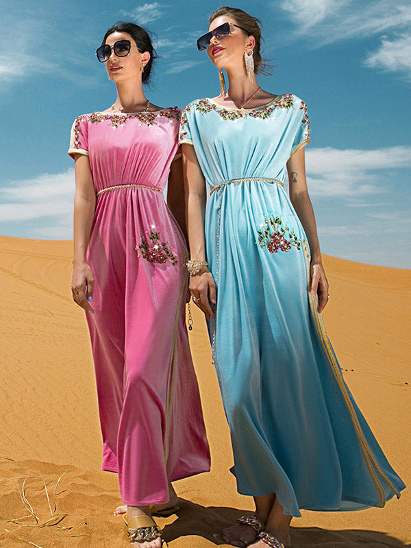 Vacation Loose Round-Neck Dress