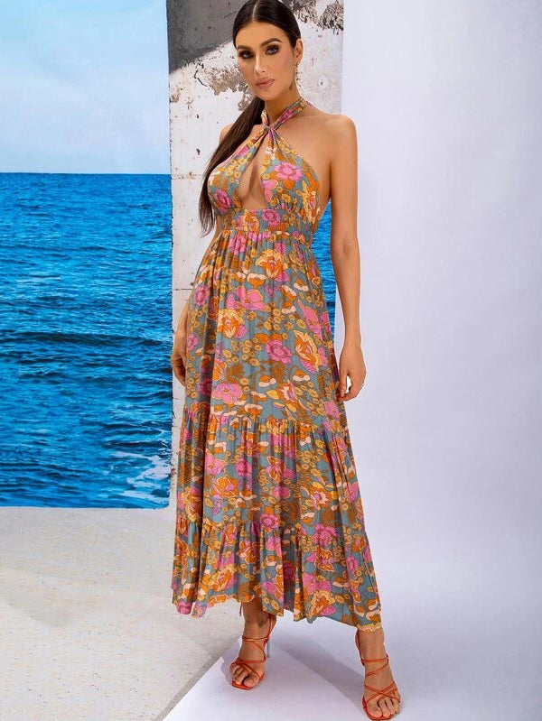 Bohemia A-Line Backless  Dress
