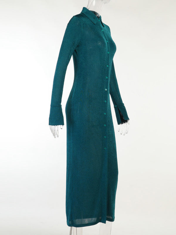 Vacation Wrap Buckle V-Neck Dress