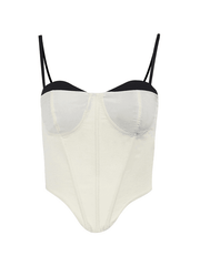 Contrast Color Slim Corset Top