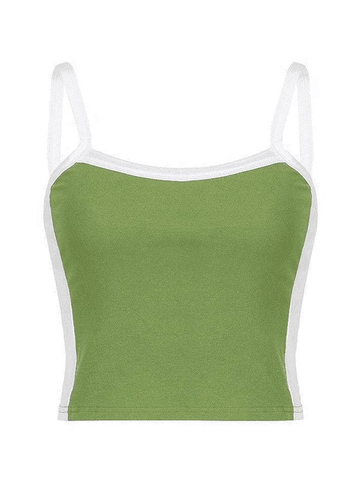 Contrast Trim Vintage Crop Cami Top