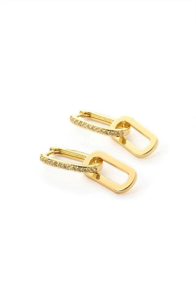 Cubic Zirconia Link Earrings