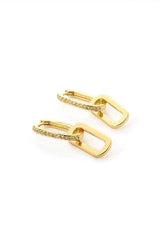 Cubic Zirconia Link Earrings