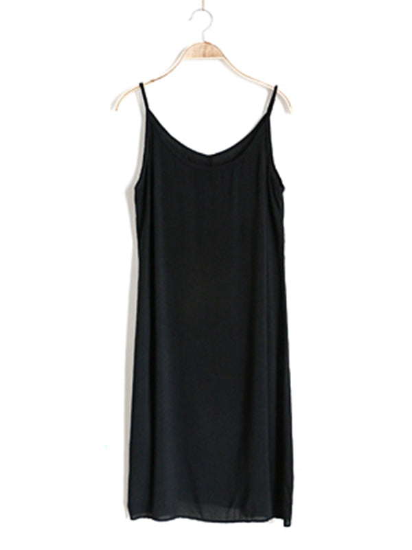 Artistic Retro 2 Pieces Printed Round-Neck Loose Maxi Dress
