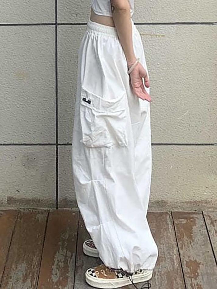 Mid Rise Drawstring Cargo Jogger Pants