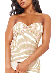 Flower Printed Tube Wrap Maxi Dresses