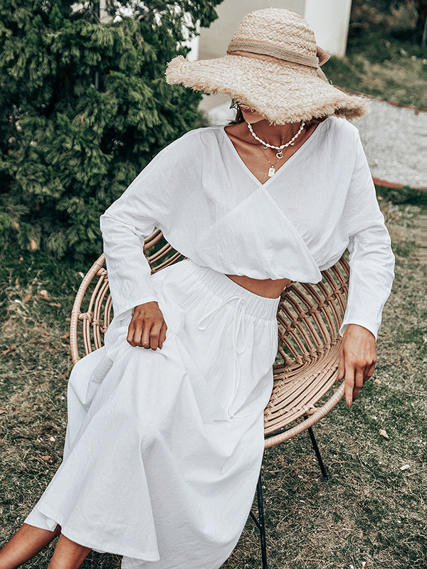 White Long Sleeves Suit