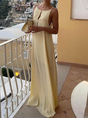 Backless Vacation Long Dress