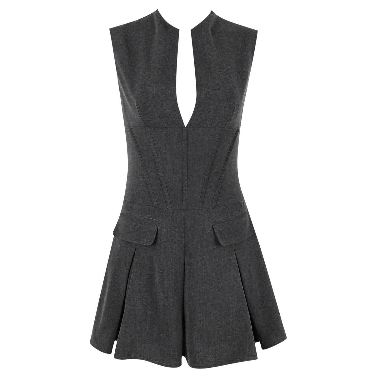 Pleated Skirt Mini Corset Dress