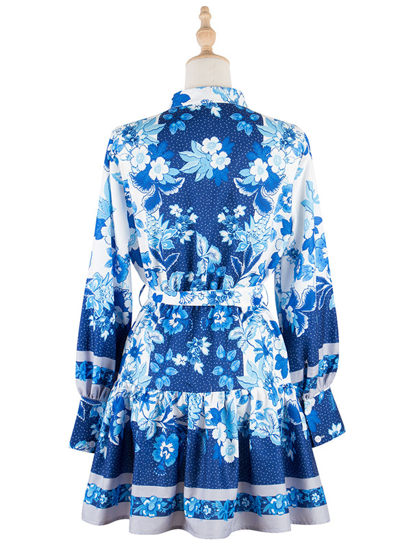 Vacation A-Line Floral Printed Square-Neck Dress