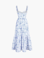 Floral Zippered Dress with Pockets